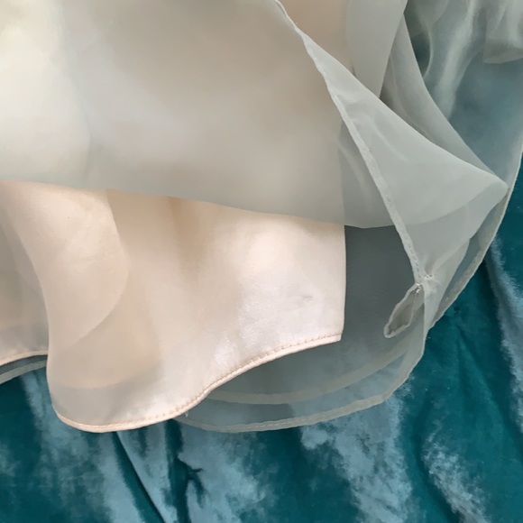 J.HOAGLUND s 6 light green ruffle cocktail party dress with Swarovski crystals - Picture 7 of 9